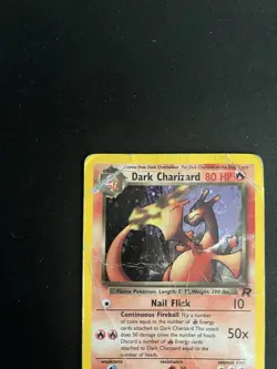 Pokemon TCG Dark Charizard 4/82 Holo Rare Card Team Rocket Damaged - Image 2