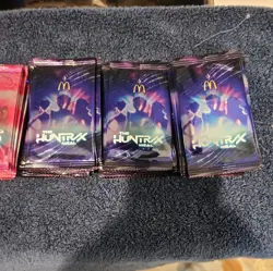 Huntrix/Saja Trading Card Game McDonald's Booster Packs Sealed 57 Pink/60Purple - Image 4