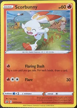 Scorbunny - (Cosmos Holo) SWSH244 SWSH: Sword & Shield Promo - Pokemon Card - Image 1
