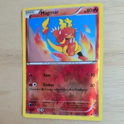 MAGMAR 10/111 POKEMON CARD (XY FURIOUS FISTS SET) REVERSE HOLO - Image 4