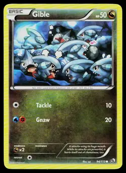 Pokemon Card Legendary Treasures Gible 94/113 Common - Image 1