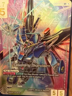 Bandai Gundam Card Game Destiny Gundam GD04-050 LR++ English NM - Image 3