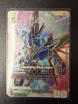 Bandai Gundam Card Game Destiny Gundam GD04-050 LR++ English NM - Image 5