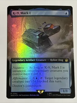 MTG Universes Beyond: Doctor Who K-9, Mark I Extended Art Foil 0362 NM Rare - Image 1