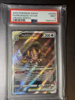 PSA 9 Regigigas Vstar GG55 Pokemon Sword And Shield Crown Zenith 2023 - Image 1