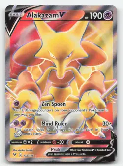 Alakazam V 172/185 Ultra Rare Vivid Voltage Pokemon Holo Near Mint - Image 1