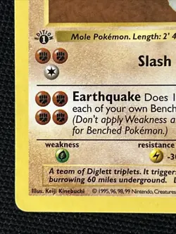 Pokemon Dugtrio 19/102 Base Set (Shadowless) (Never Played) *Near Mint* - Image 2