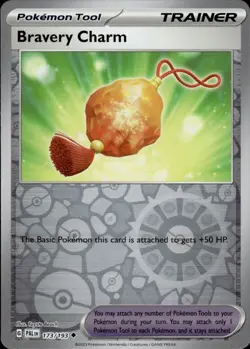 Bravery Charm 173/193 Reverse Holo Trainer - Paldea Evolved SV2 Pokemon Card NM - Image 1