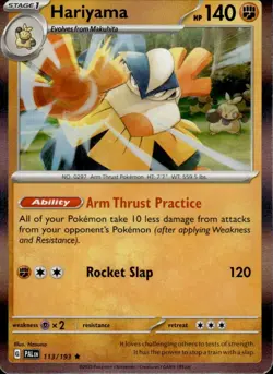 Hariyama 113/193 Paldea Evolved Holo Rare Pokemon Card NM Scarlet Violet - Image 1