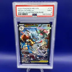 Mega Lucario ex 179/132 Me01: Mega Evolution SIR Pokemon TCG PSA 9 - Image 1
