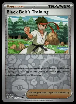 Black Belt's Training Reverse Holo 144/159 Sv09: Journey Together Pokemon TCG - Image 1