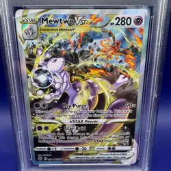 2023 POKEMON SWORD & SHIELD CROWN ZENITH #GG44 FULL ART/MEWTWO VSTAR PSA 10 - Image 2