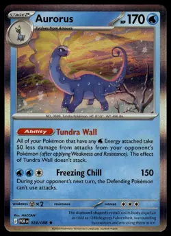 Aurorus 024/088 Holob Rare - Perfect Order Pokemon Card NM - Image 1