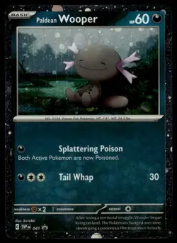 Paldean Wooper SVP041 Promo Cosmos Holo - Scarlet & Violet Promo Pokemon TCG NM - Image 1