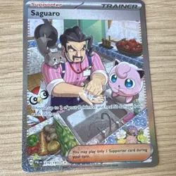 Pokemon Saguaro Special Illustration Rare Trainer 270/193 Paldea Evolved Holo E… - Image 1