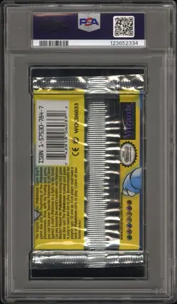 PSA 9 1999 Pokemon Base Set Booster Blastoise Pack Shadowless Short Crimp - Image 2