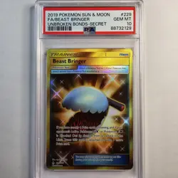 2019 POKEMON UNBROKEN BONDS 229 BEAST BRINGER FA SECRET - GEM MT PSA 10 - Image 1