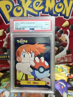 PSA 9 1999 Topps Pokemon Misty TV3 FOIL Series 1 Character Card LOW POP - Image 1