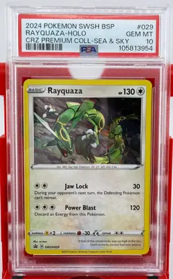 Rayquaza - Holo #SWSH029 - 2024 Pokemon SWSH Black Star Promo - GEM MINT PSA 10 - Image 1