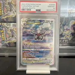 2023 POKEMON SWORD & SHIELD CROWN ZENITH #GG50 FULL ART/DARKRAI VSTAR PSA 10 - Image 1