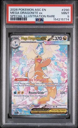 Mega Dragonite ex 290/217 ASC EN SIR Ascended Heroes Pokemon TCG PSA 9 - Image 1