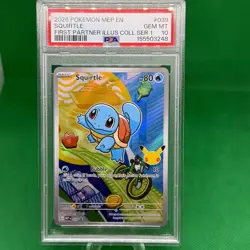 2026 POKEMON FIRST PARTNER ILLUSTRATION COLLECTION SERIES 1 #039 SQUIRTLE PSA 10 - Image 1