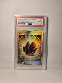 2019 Pokemon Sun & Moon Unbroken Bonds Fire Crystal FA Full Art 231/214 PSA 10 - Image 1