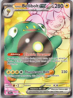 Iono's Bellibolt ex 172/159 Ultra Rare Journey Together Pokemon Near Mint - Image 1