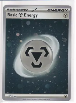 Basic Metal Energy (Cosmos Holo) Pokemon Scarlet & Violet Energies SVE 008 NM - Image 1