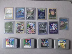 Pokemon Cards Lot and Pokemon Japanese N64 Games - Image 1