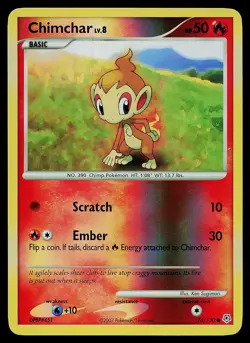 Pokemon Card - Chimchar Diamond and Pearl 76/130 Common Reverse Holo - Image 1