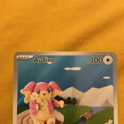 Pokemon TCG S&V Black Bolt Audino Holo Illustration Rare Card 151/086 M English - Image 2