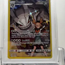 2019 Pokemon Sun & Moon Cosmic Eclipse - Full Art STEELIX SECRET 247 -PSA 9 Mint - Image 3