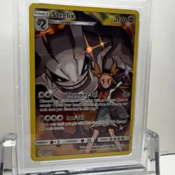 2019 Pokemon Sun & Moon Cosmic Eclipse - Full Art STEELIX SECRET 247 -PSA 9 Mint - Image 4
