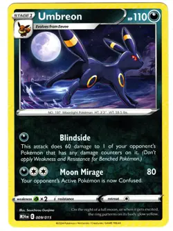 Umbreon 009/015 New 2025 McDonalds Happy Meal Pokemon Dragon Discovery Card - Image 1
