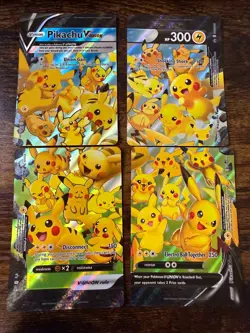 Pikachu V-Union [Set of 4] SWSH: Sword & Shield Promo Cards Holo - Image 1