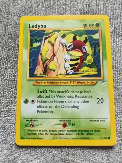 Ledyba #71/105 Neo Destiny Non-Holo Pokemon Card Near Mint/Lp Condition Wotc TCG - Image 1