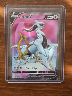 Pokemon TCG Arceus v 165/172 SWSH Brilliant Stars Ultra Rare Card LP Condition - Image 1