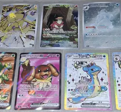 Pokemon Stellar Crown IR Full Art Lot 11 Cards Hydrapple Lapras Joltik Lacey - Image 5