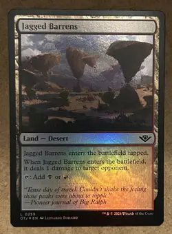 Foil* Jagged Barrens - Outlaws of Thunder Junction - NM MTG - Image 1