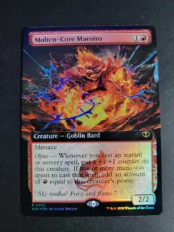 Molten-Core Maestro (Extended Art Foil) Rare MTG Secrets of Strixhaven - Image 1