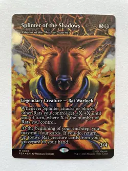 MTG Splinter of the Shadows / Ashcoat of the Shadow Swarm FOIL 0006 PZA - Image 1