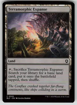 Terramorphic Expanse Common Commander: Bloomburrow 345 MTG Near Mint - Image 1