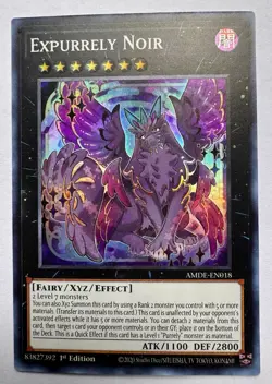 Yugioh Expurrely Noir AMDE-EN018 Super Rare 1st Edition - Image 1