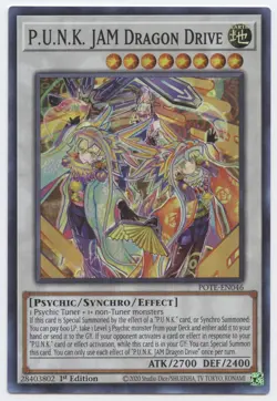 POTE-EN046 P.U.N.K. JAM Dragon Drive Super Rare 1st Edition Near Mint YuGiOh TCG - Image 1