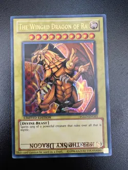 Yugioh The Winged Dragon of Ra YGLD-ENG03 Ultra Rare Limited Edition MISPRINT!! - Image 1