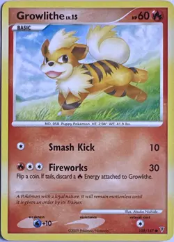 Growlithe 108/147 Common Supreme Victors Pokemon Lightly Played - Image 1