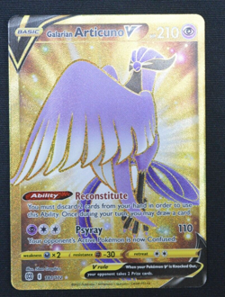 2022 POKEMON BRILLIANT STARS GALARIAN ARTICUNO V GOLD SECRET RARE 181/172 - Image 1