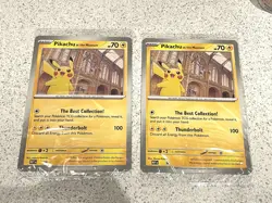 2 Pokemon National History Museum Pikachu at The Museum Jumbo TCG card - Image 1