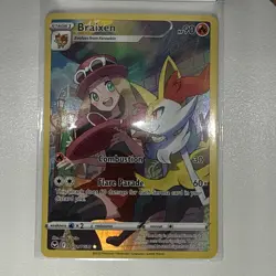 Pokemon TCG Braixen Full Art Holo Ultra Rare 90HP TG01/TG30 Silver Tempest NM - Image 1